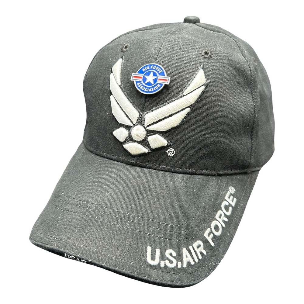 Rothco US Air Force Baseball Cap - Black -‎ Embroidered Wing Logo + Metal Pin